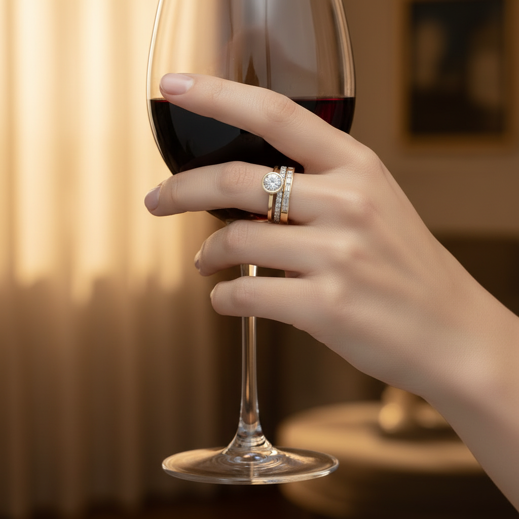 Vintage Stacking Ring Set in Gold
