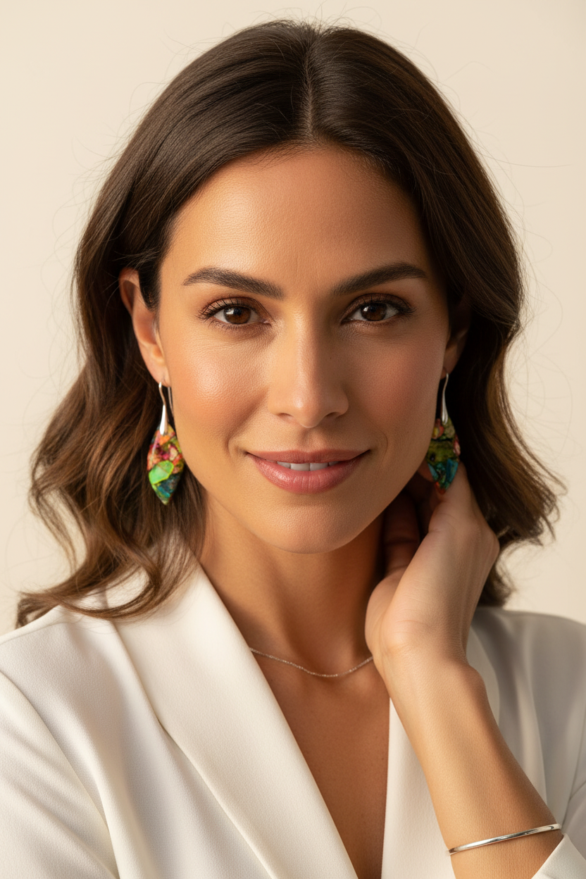 Vintage Multi-Colored Stone Earrings