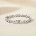 Round Moissanite Tennis Bracelet in Sterling Silver