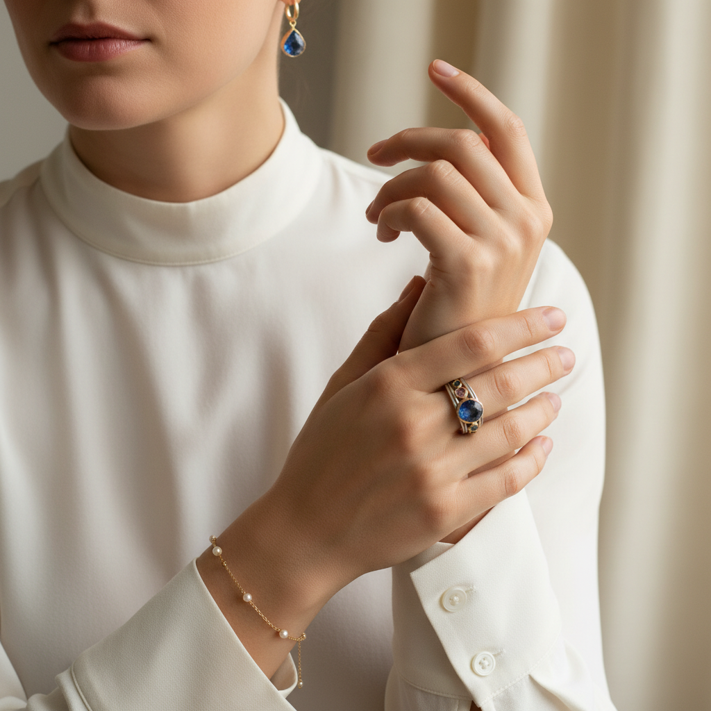 Colorful Stone Stacking Ring