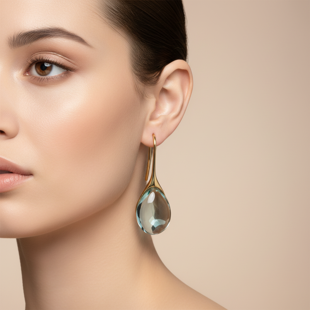 Crystal Drop Earrings in Gold and Silver