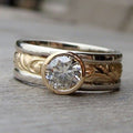 Vintage Zirconia Gold & Silver Ring