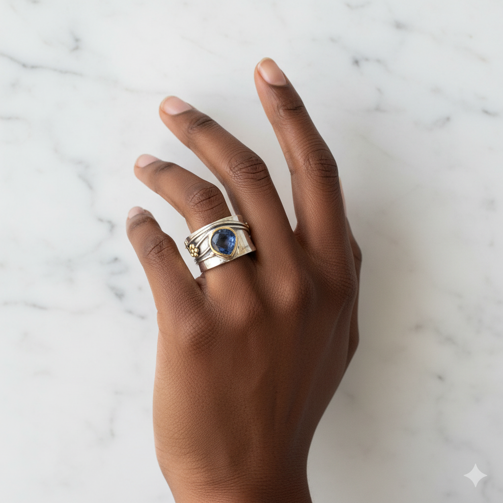Bohemian Gemstone Meditation Ring