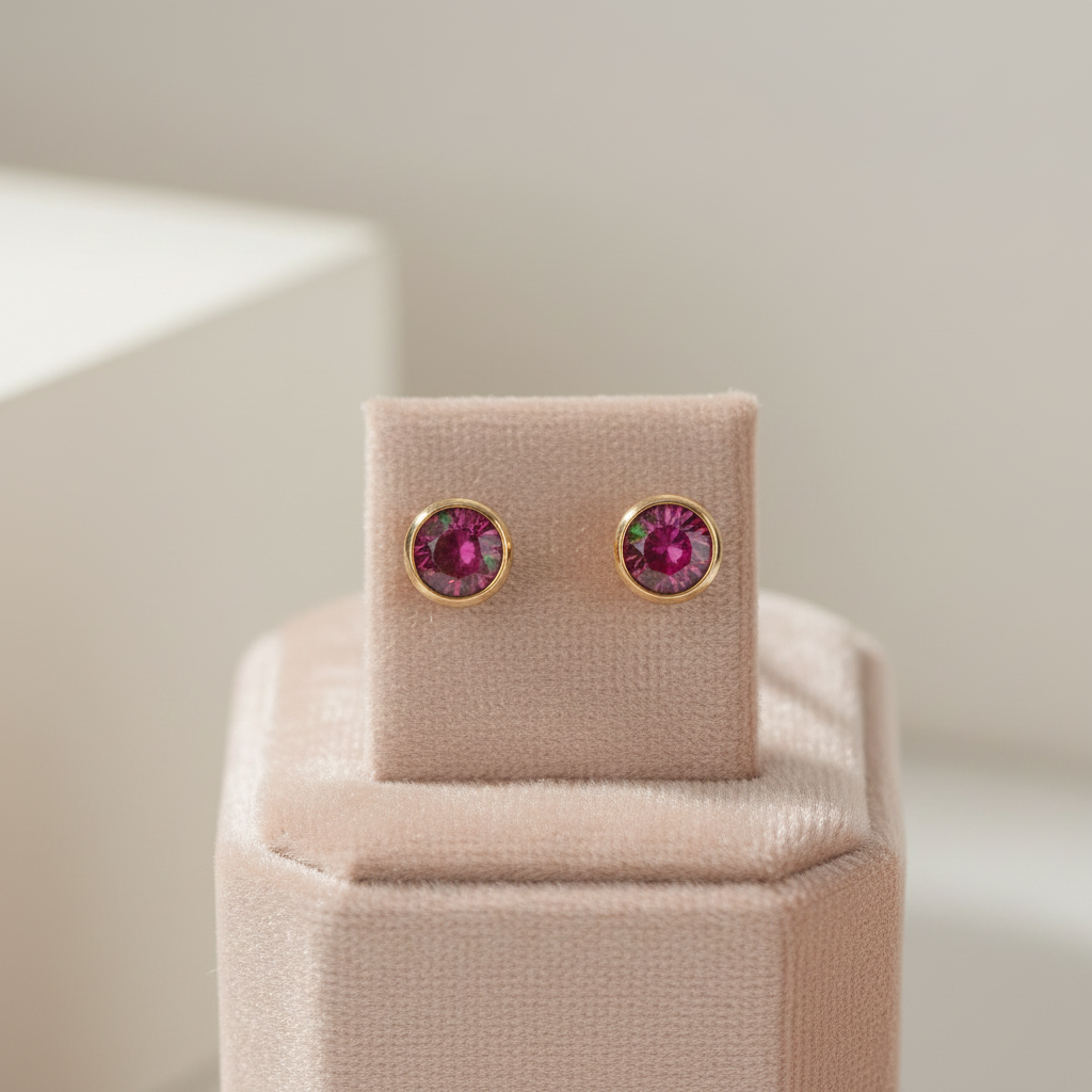 Opal Birthstone Studs