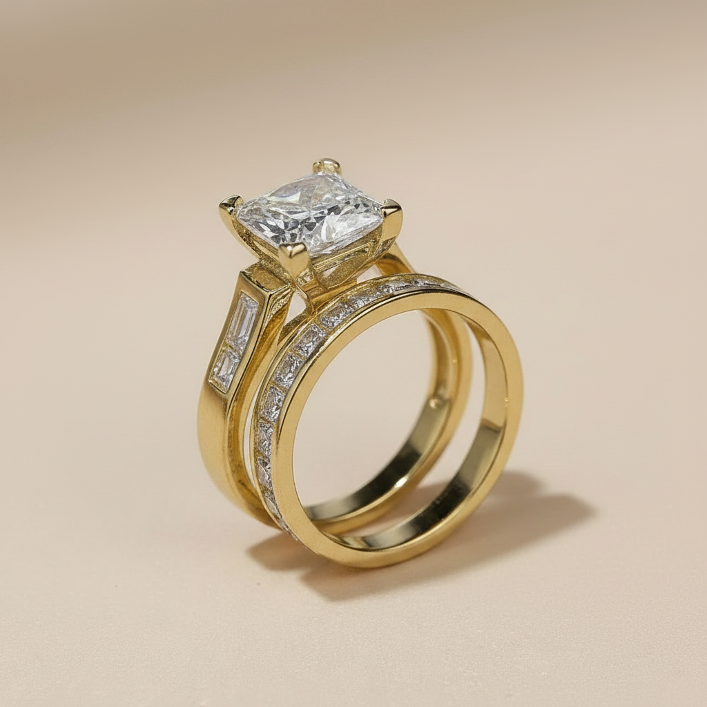 Vintage Gold Zirconia Ring Pack