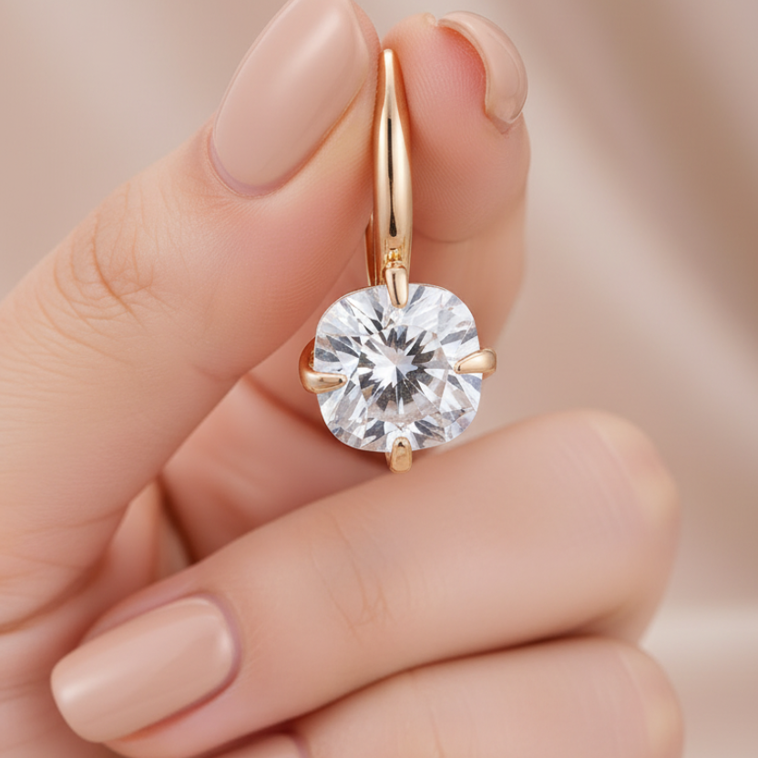 White Zirconia Earrings