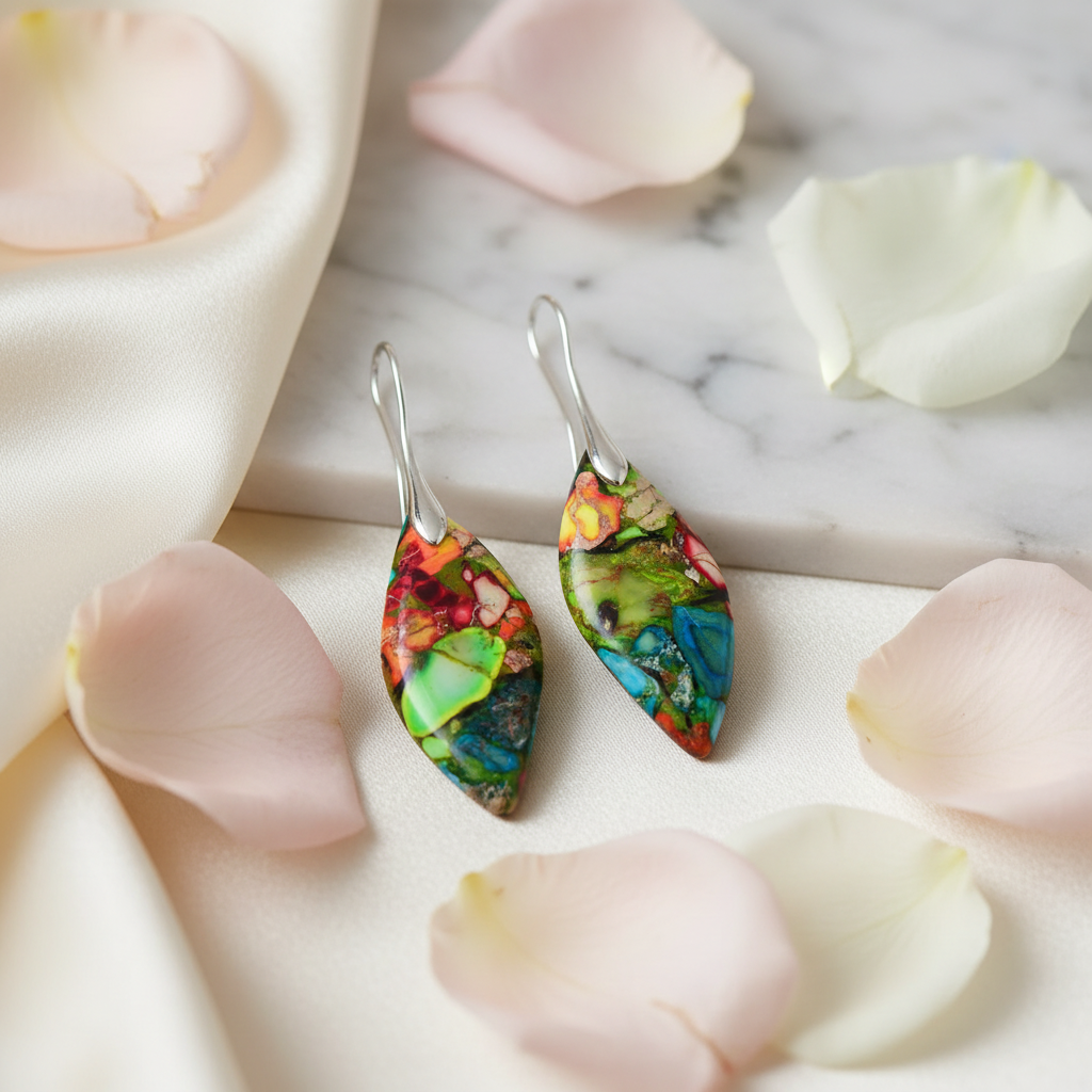 Vintage Multi-Colored Stone Earrings