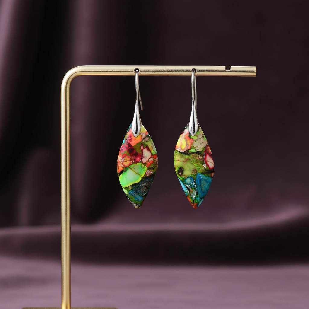 Vintage Multi-Colored Stone Earrings