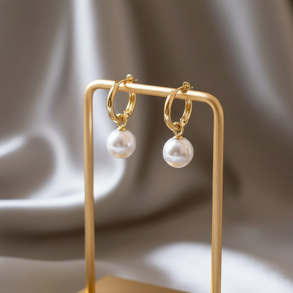 Gold Bead Earrings