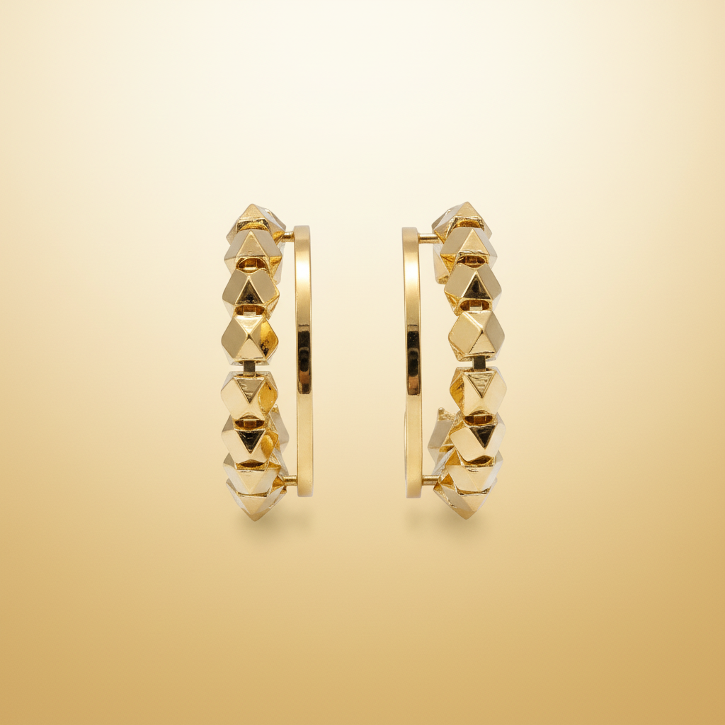 Cubic Gold Earrings