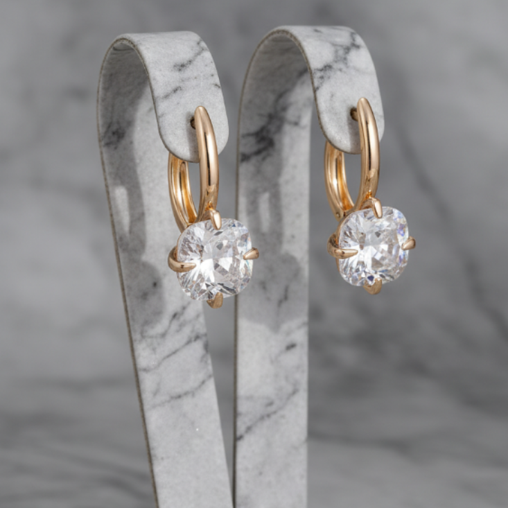 White Zirconia Earrings