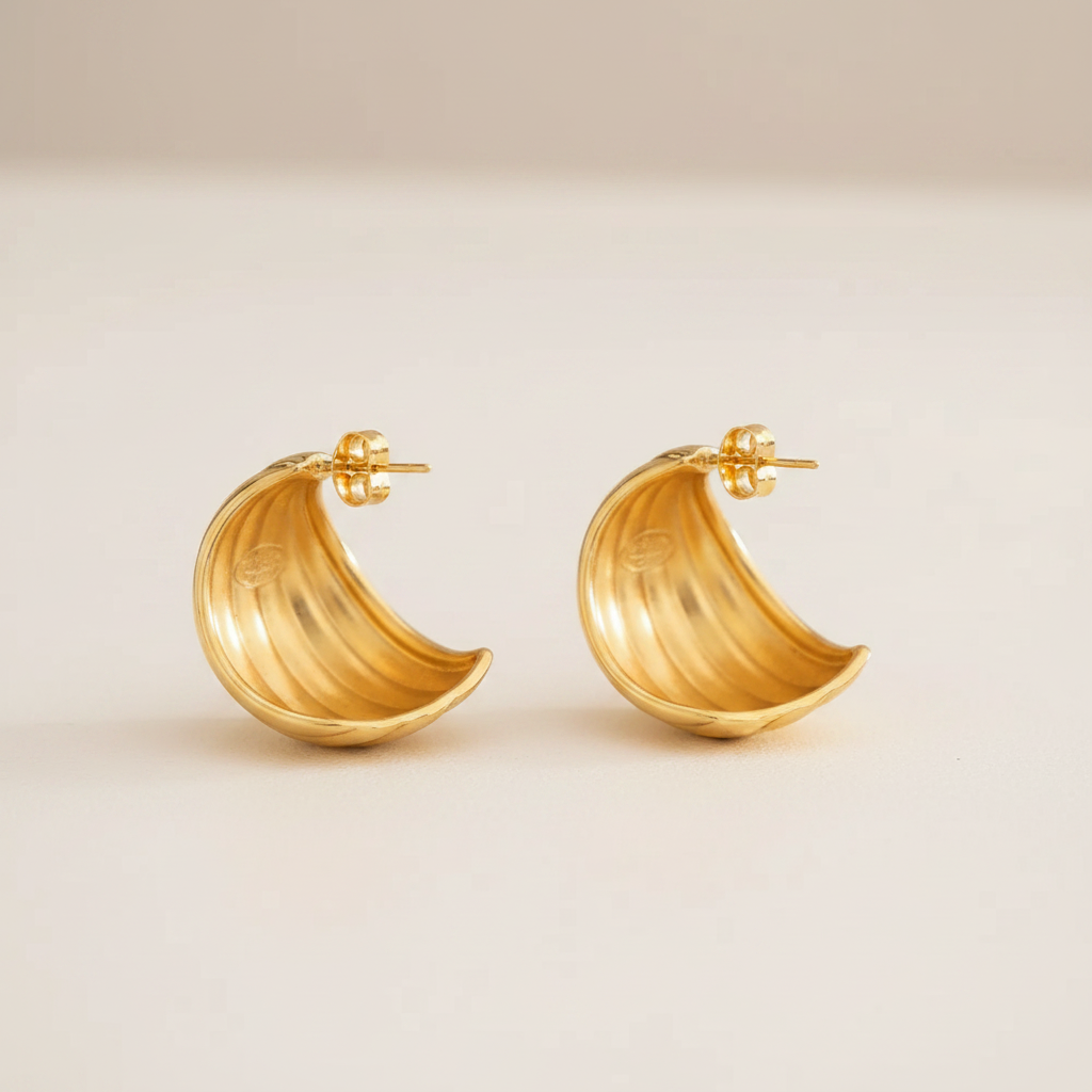 Gold Circle Earrings