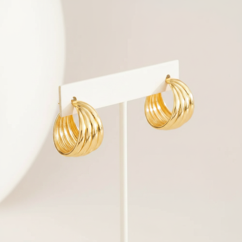 Gold Circle Earrings