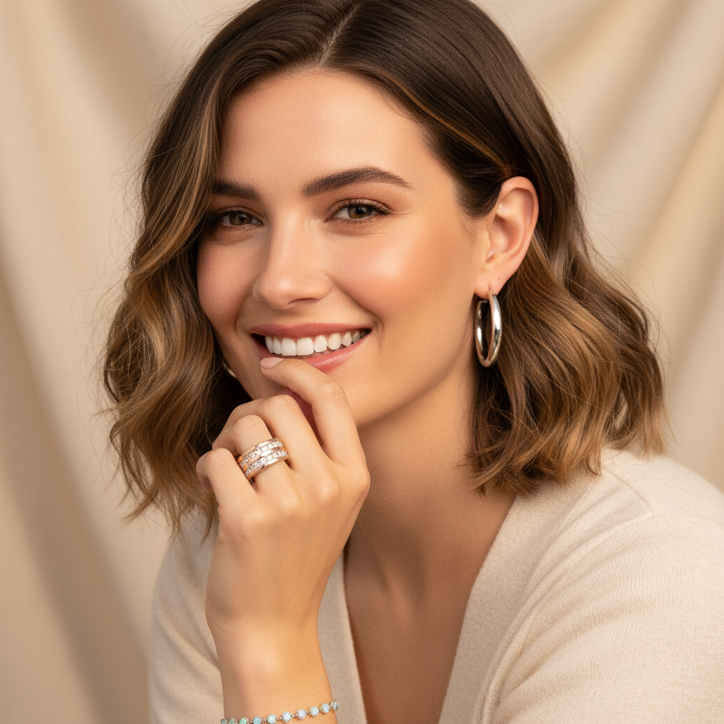 Inlaid Zirconia Ring