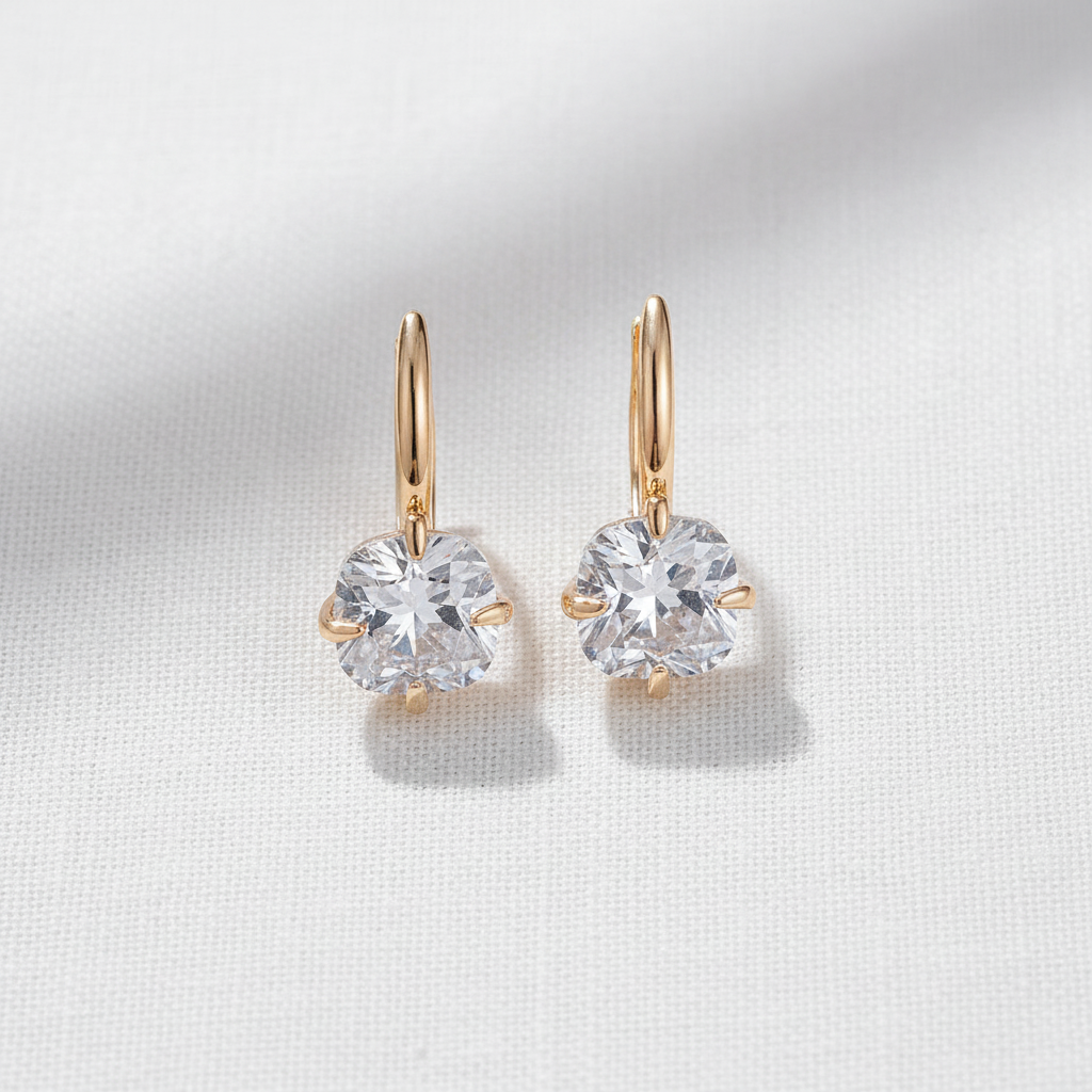 White Zirconia Earrings