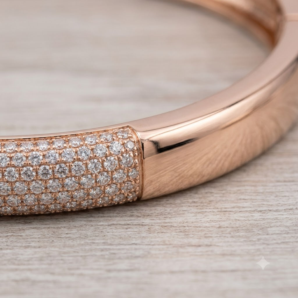 Rose Gold Zirconia Bangle