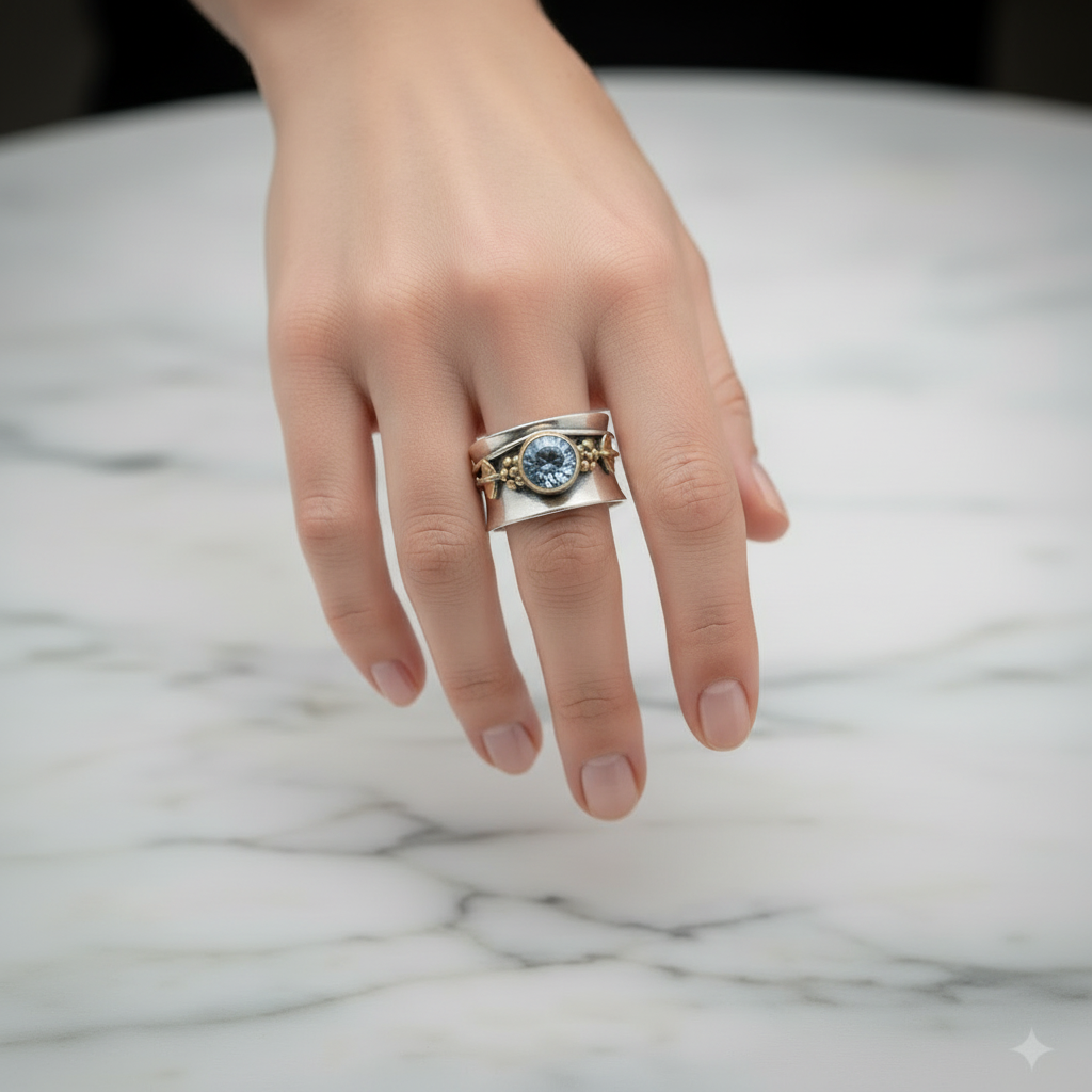 Bohemian Gemstone Meditation Ring