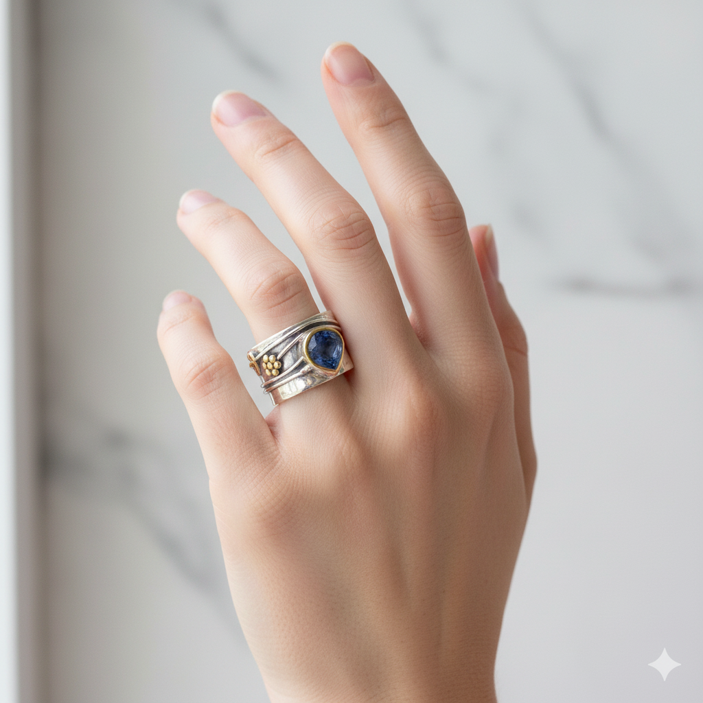 Bohemian Gemstone Meditation Ring