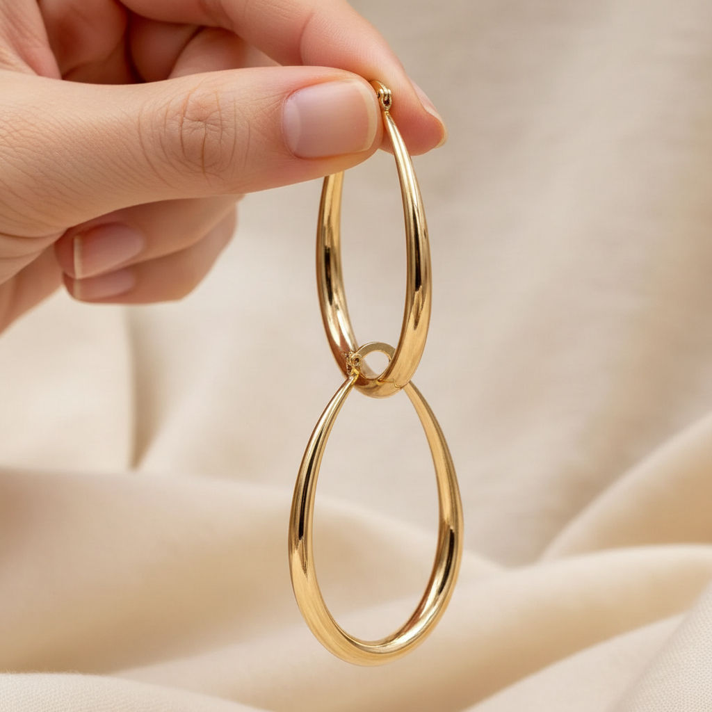 Vintage Gold Hoop Earrings
