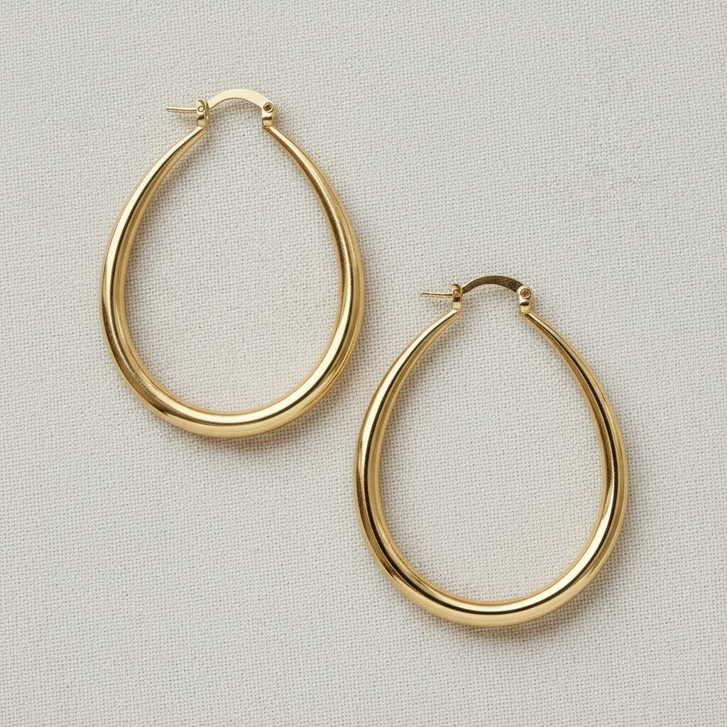 Vintage Gold Hoop Earrings