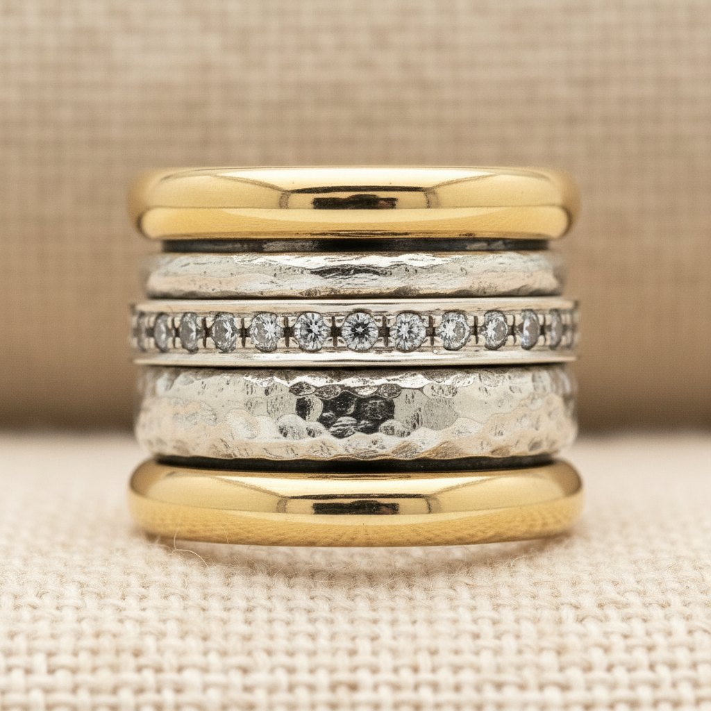 Vintage Layered Thick Gold Ring