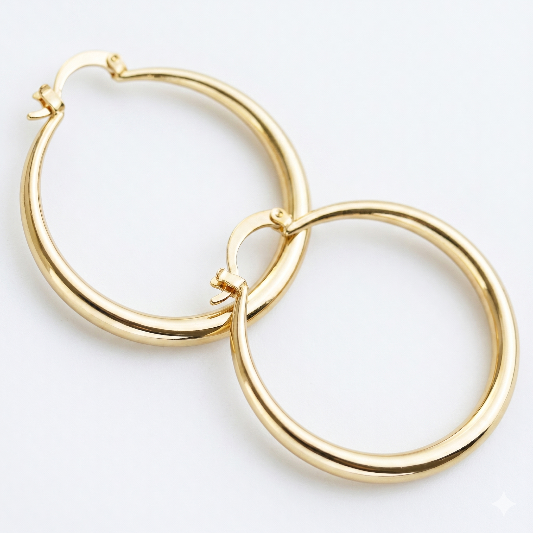 Large Classic Hoop Earrings in Gold