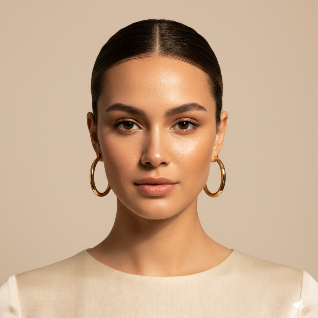 Large Classic Hoop Earrings in Gold