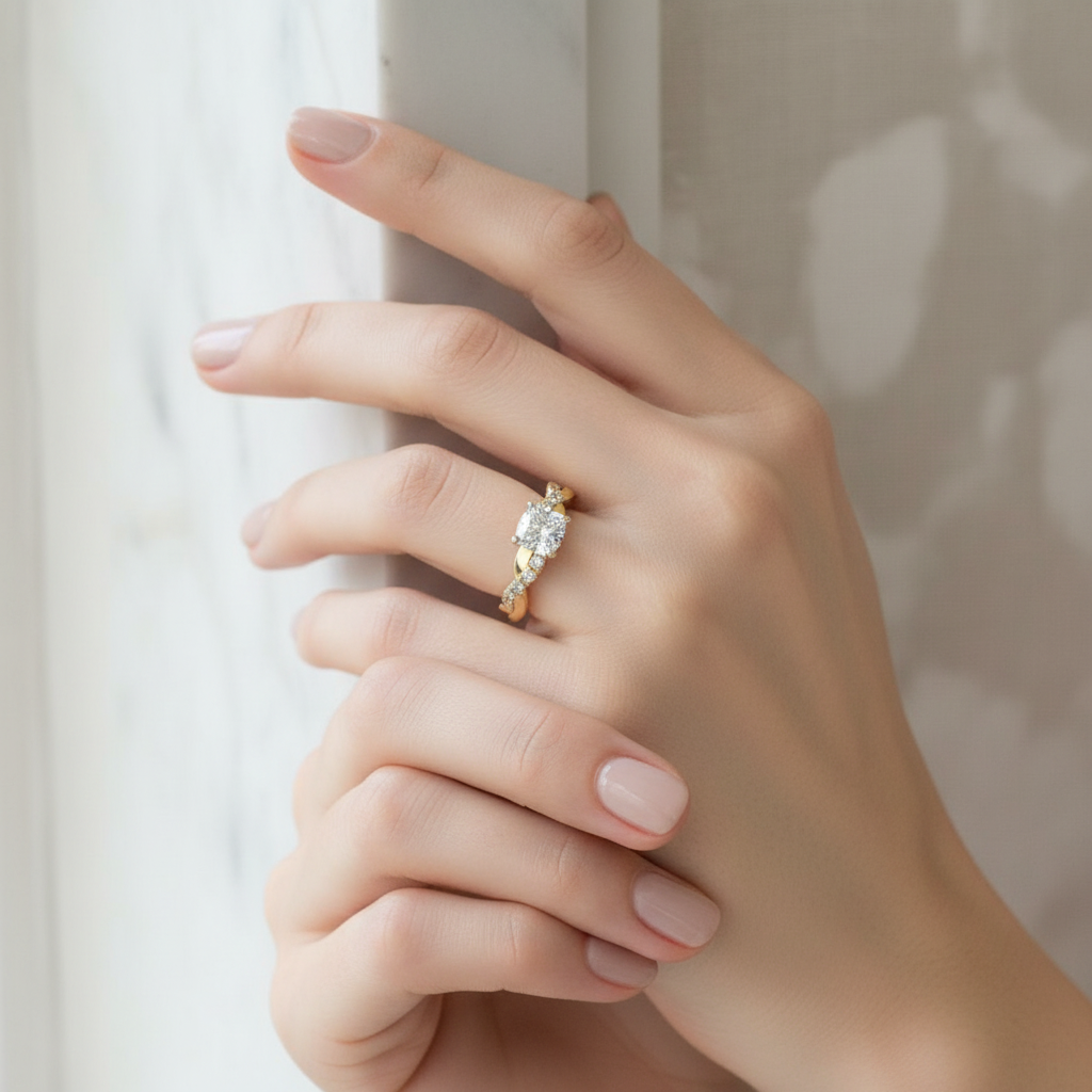 Delysia Two-Tone Zirconia Ring