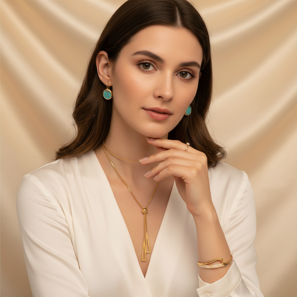 Gold Tassel Pendant Necklace