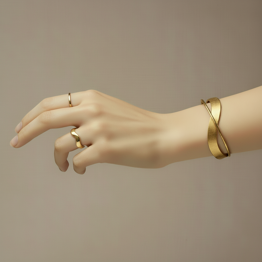 Gold Wavy Bracelet