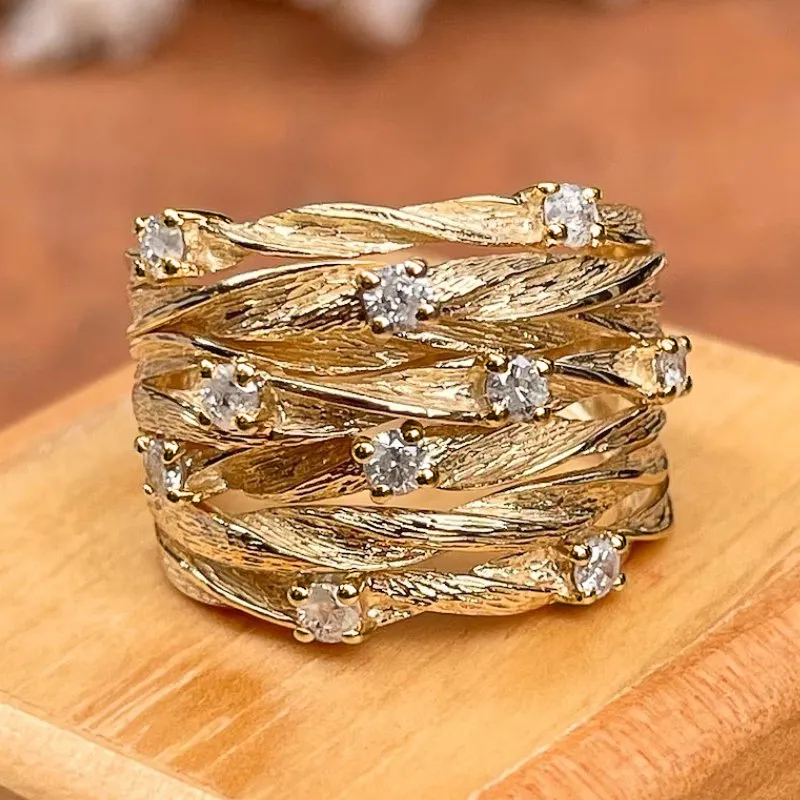 Twisted Wrap Ring in Gold, Vintage