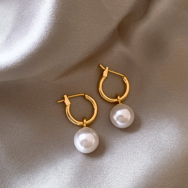 Gold Bead Earrings