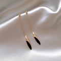 Black Gold-Plated Earrings