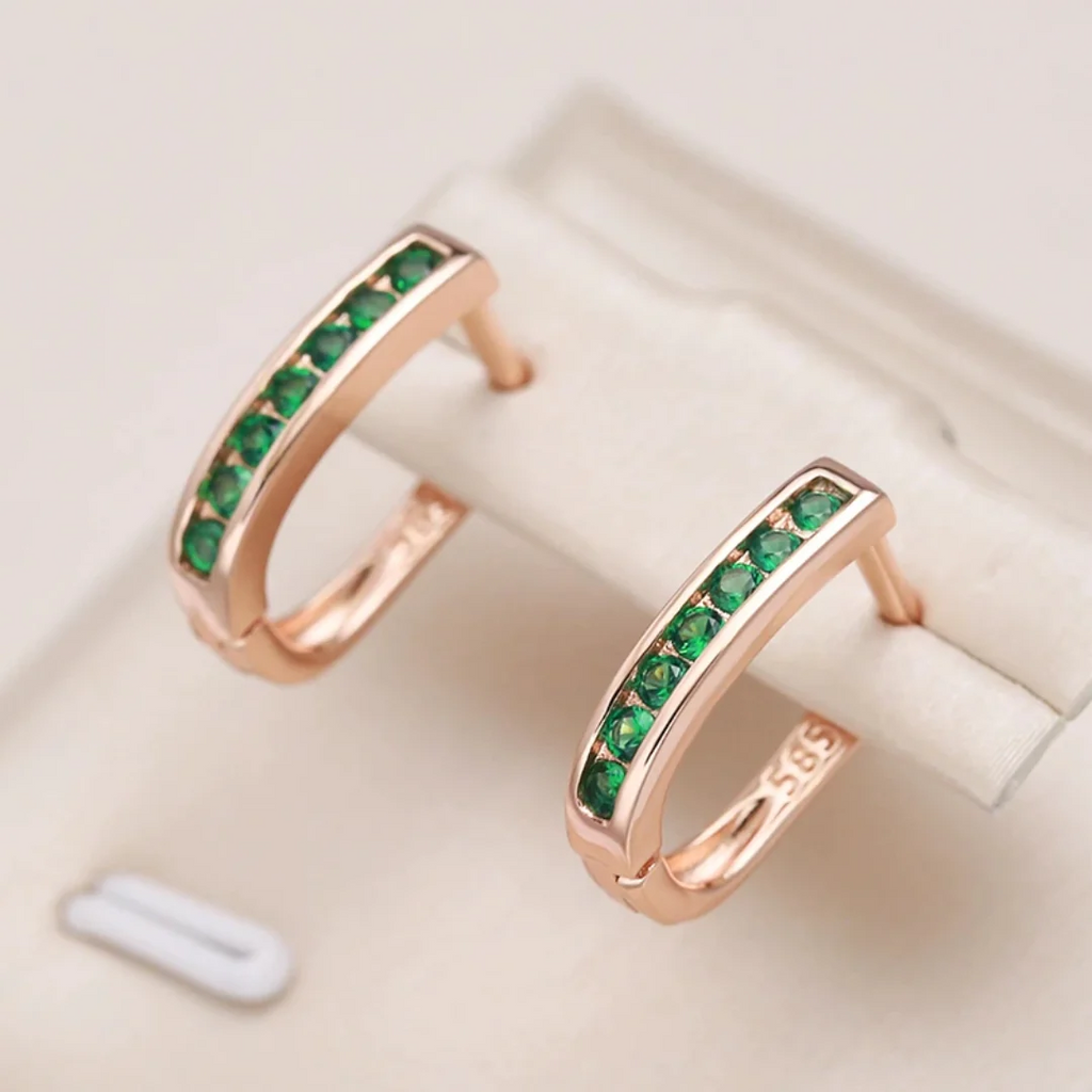 Green Zirconia Earrings