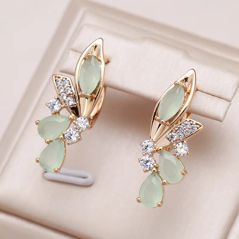 Green Wings Crystal Earrings