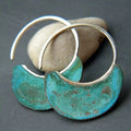 Turquoise Stone Hoop Earrings