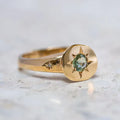 Vintage Green Starlight Golden Ring