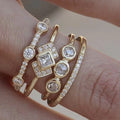Vintage Elegant Zirconia Ring Set