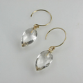 Vintage White Crystal Drop Earrings