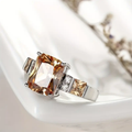 Vintage Glass Silver Ring