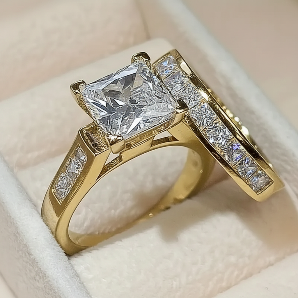 Vintage Gold Zirconia Ring Pack
