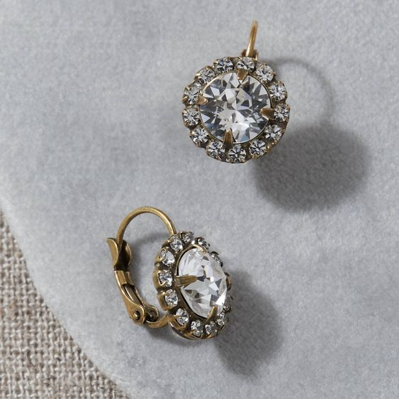 Vintage Round Glass Earrings