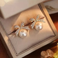 Pearl Bright Bow Earrings