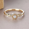 Vintage Crystal Bright Golden Ring