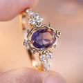 Violet Bright Gold Ring