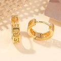 Vintage Golden Hoop Hollow Earrings