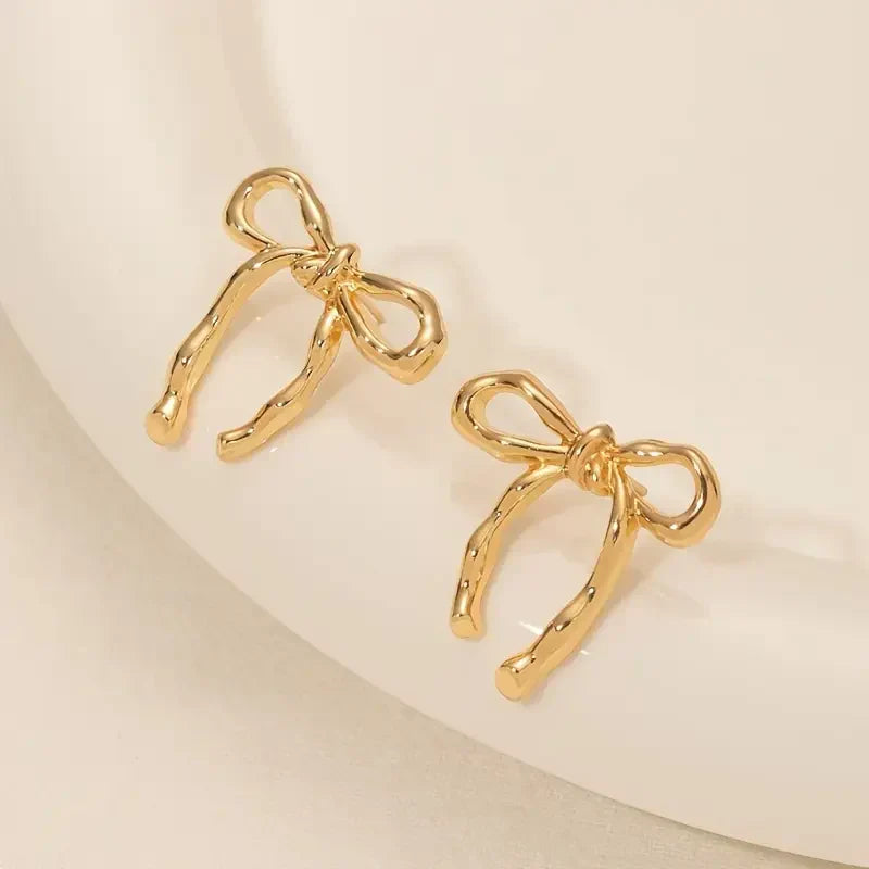 Vintage Golden Tie Earrings