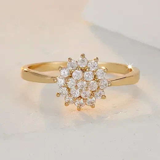 Bright Flower Crystal Ring
