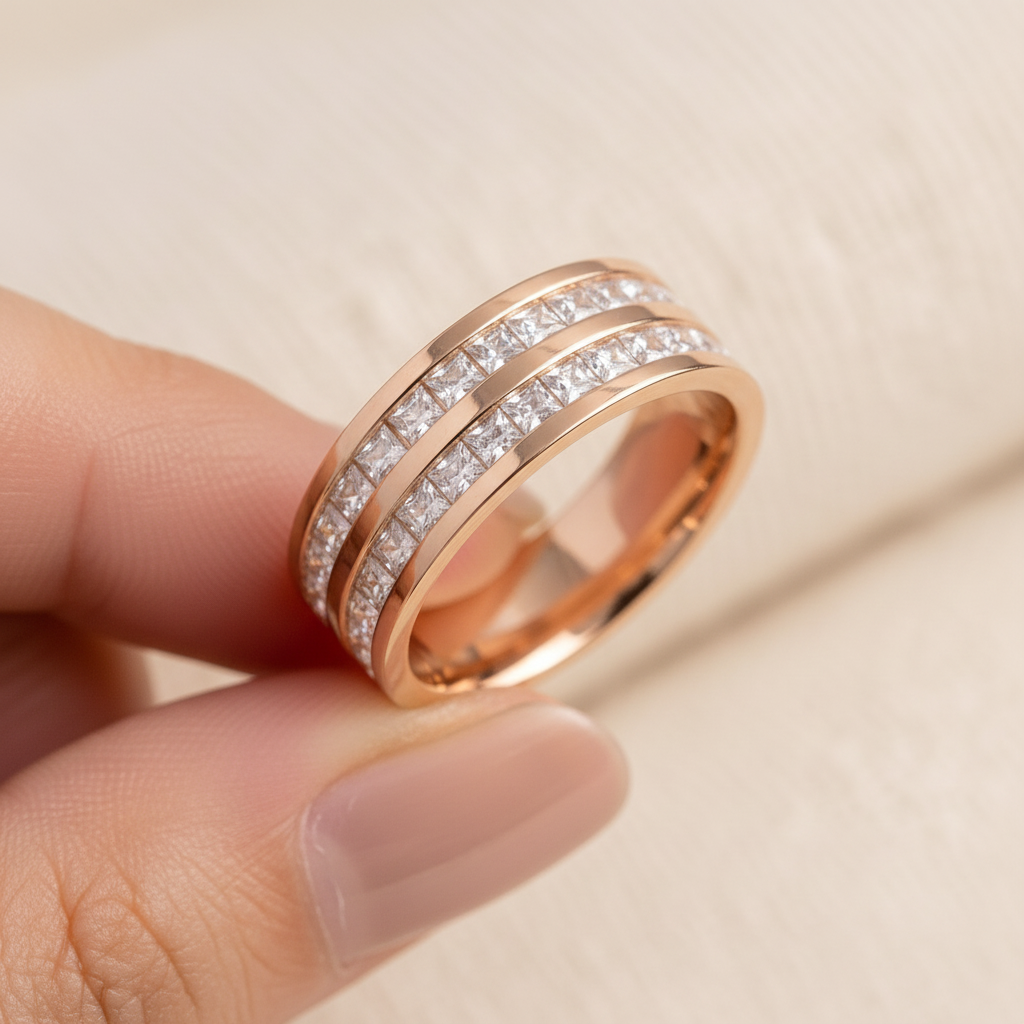 Inlaid Zirconia Ring
