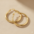 Large Classic Hoop Earrings in Gold